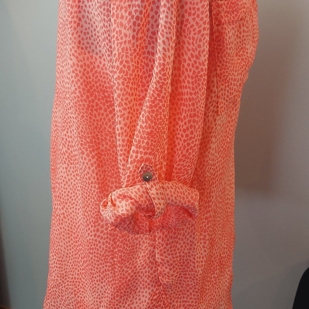 APT. 9 SHEER PULLOVER CORAL BLOUSE WITH MATCHING CAMISOLE (PM) - Picture 9 of 16